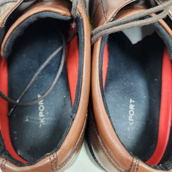 Rockport Mens Charles Road Apron Toe Oxford Shoe Size 9.5 Leather V82592 - Picture 11 of 14